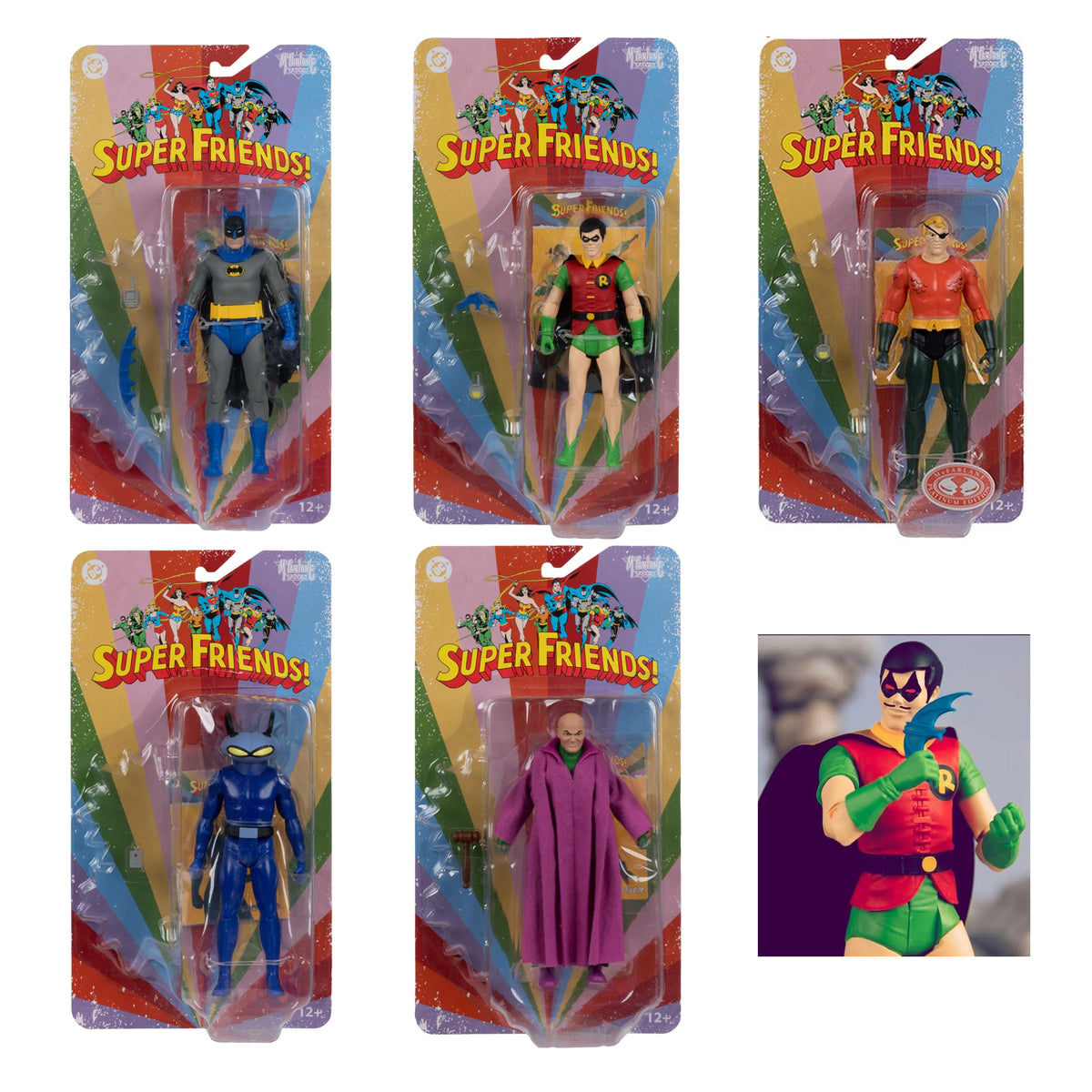 DC Super Friends Wave 15 (Batman V2/Black Manta/evil Aquaman/Judge Luthor/Robin/Evil Aquaman/Evil Robin)