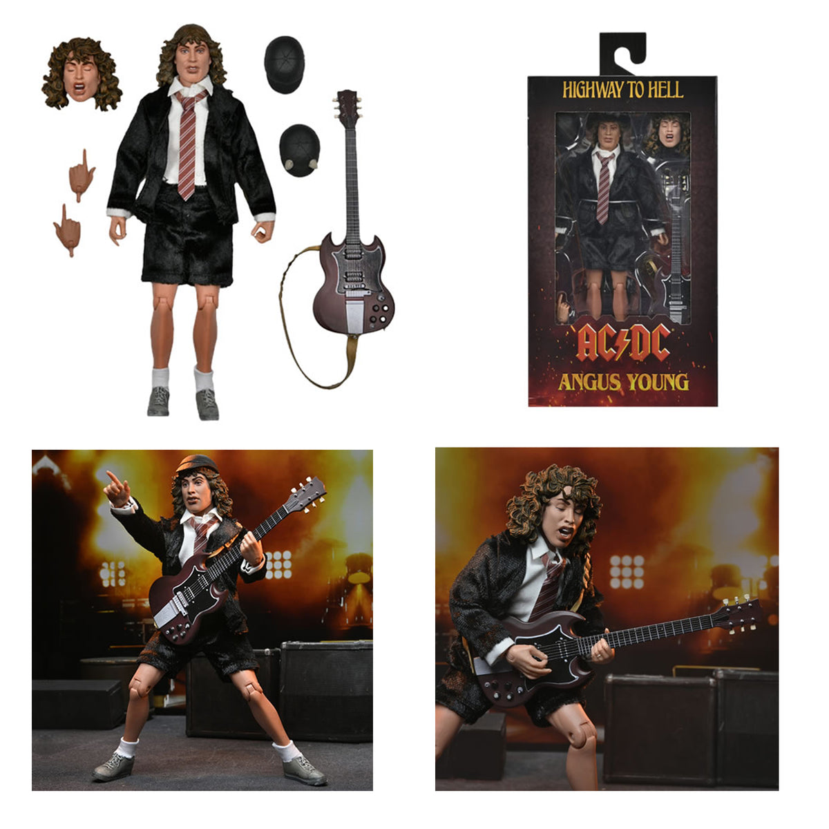 NECA Retro Clothed - Angus Young (AC/DC) 2do Pago