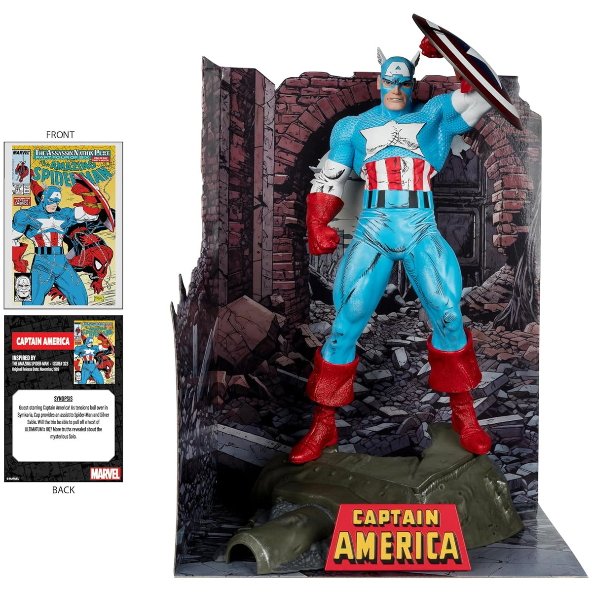 McFarlane Toys - Marvel Captain America 1:6th Posed Figure (Amazing Spider-Man #323) 2do Pago