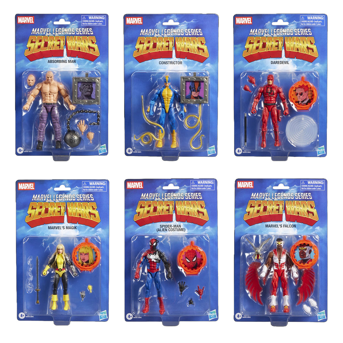 Marvel Legends Secret Wars Wave 2 (Absorbing Man/Constrictor/Daredevil/Magik/Spider-man Alien Costume/Falcon)