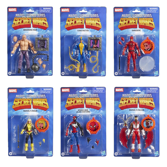 Marvel Legends Secret Wars Wave 2 (Absorbing Man/Constrictor/Daredevil/Magik/Spider-man Alien Costume/Falcon)