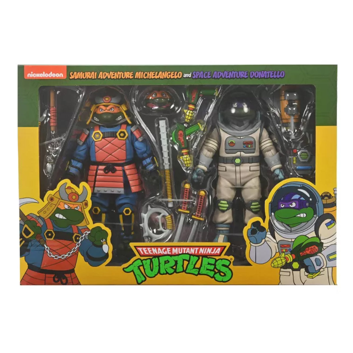 NECA TMNT Cartoon Space Adventure & Samurai Turtles EXCLUSIVA