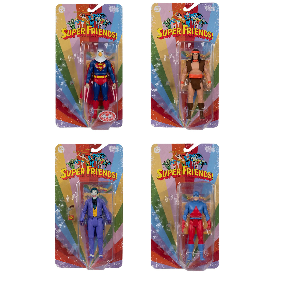 DC Super Friends Wave 17 (The Joker/Apache Chief/The Atom/Warpland Superman)