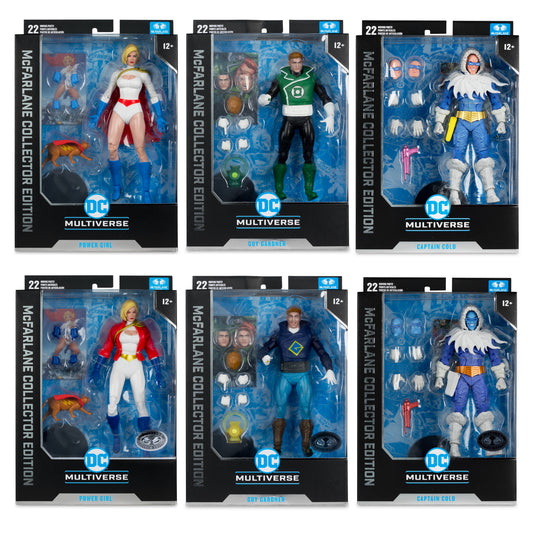 DC Multiverse McFarlane Collector Edition Wave 9 (Power Girl/Guy Gardner/Captain Cold + Platinums)